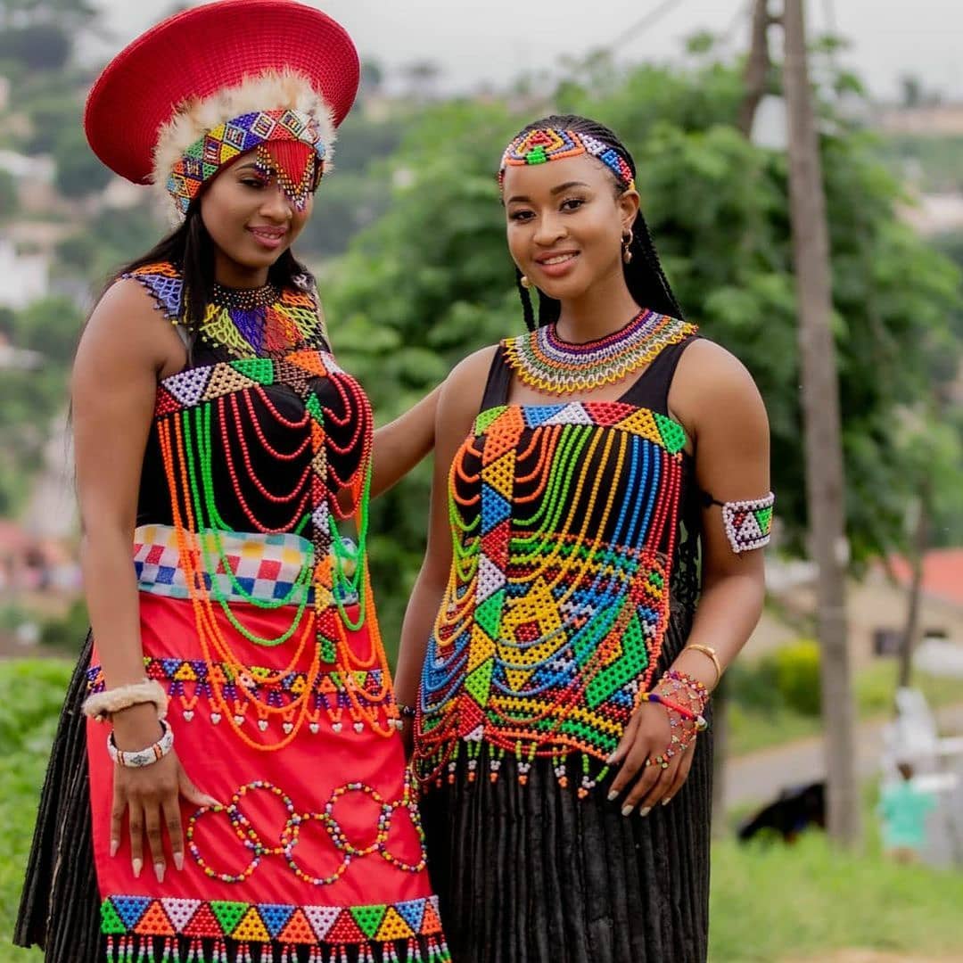 ZULU SHWESHWE TRADITIONAL WEDDING DRESSES