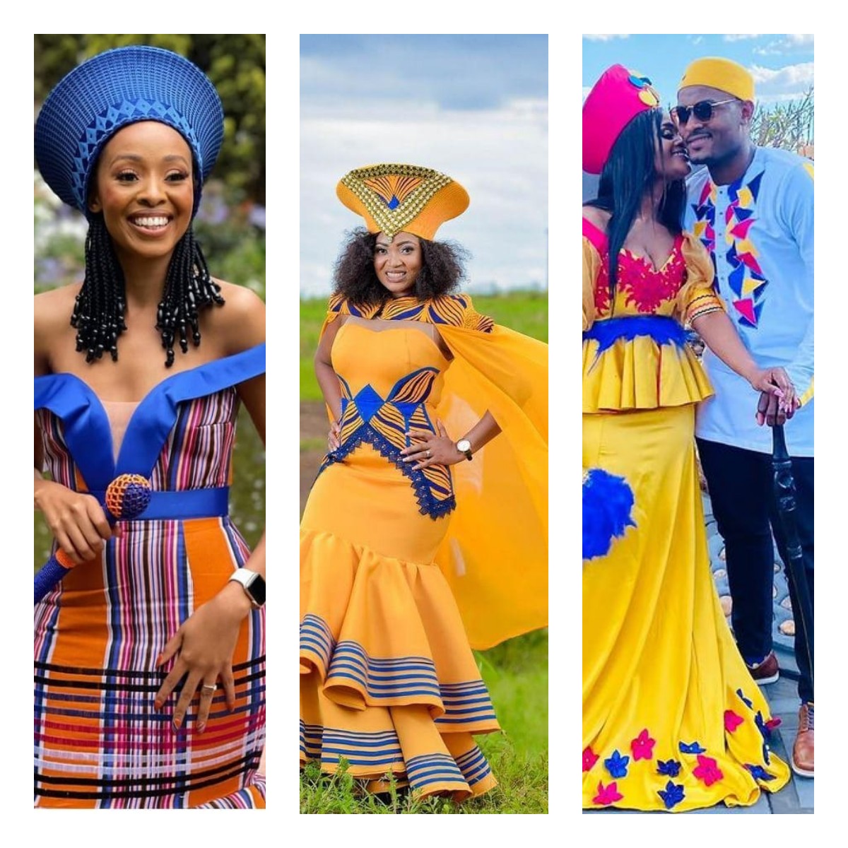 ZULU SHWESHWE TRADITIONAL WEDDING DRESSES