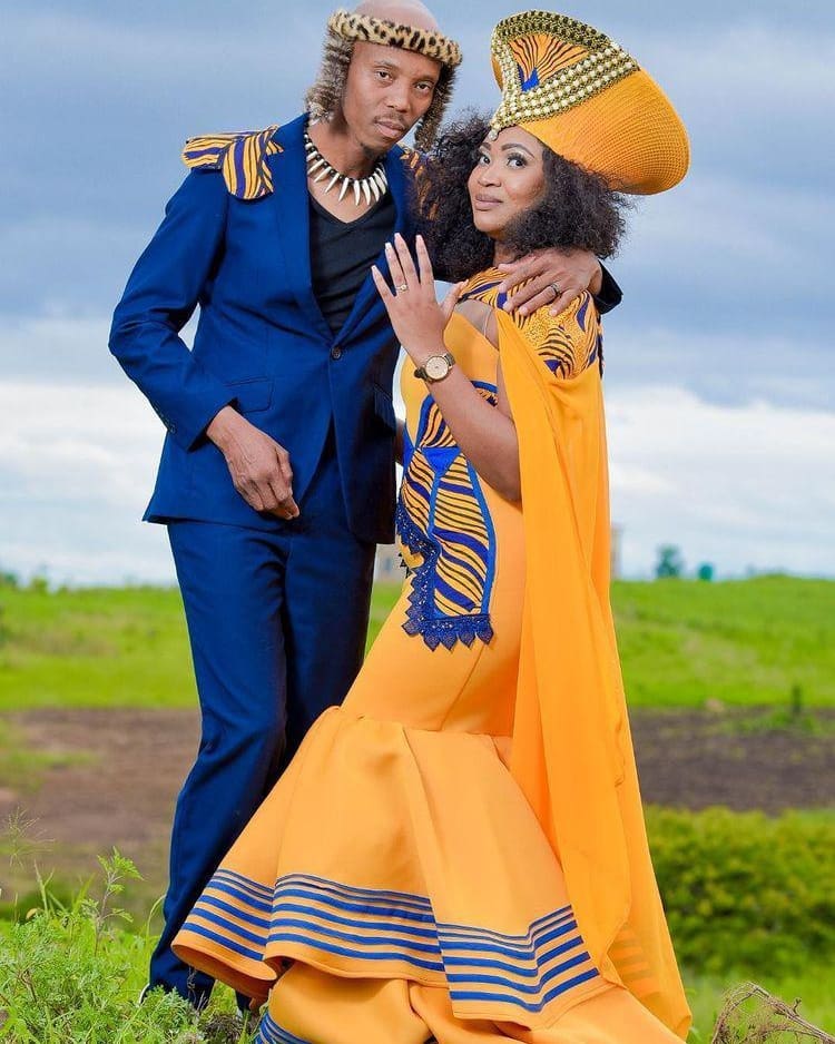 ZULU SHWESHWE TRADITIONAL WEDDING DRESSES