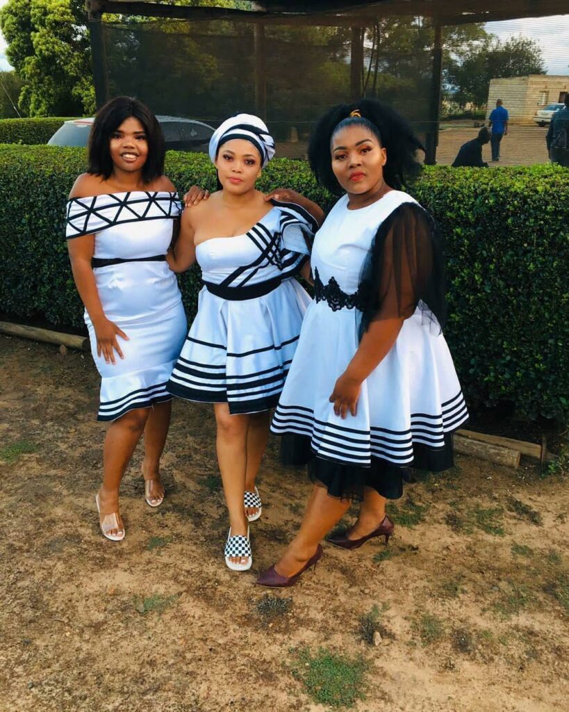 black and white traditional wear