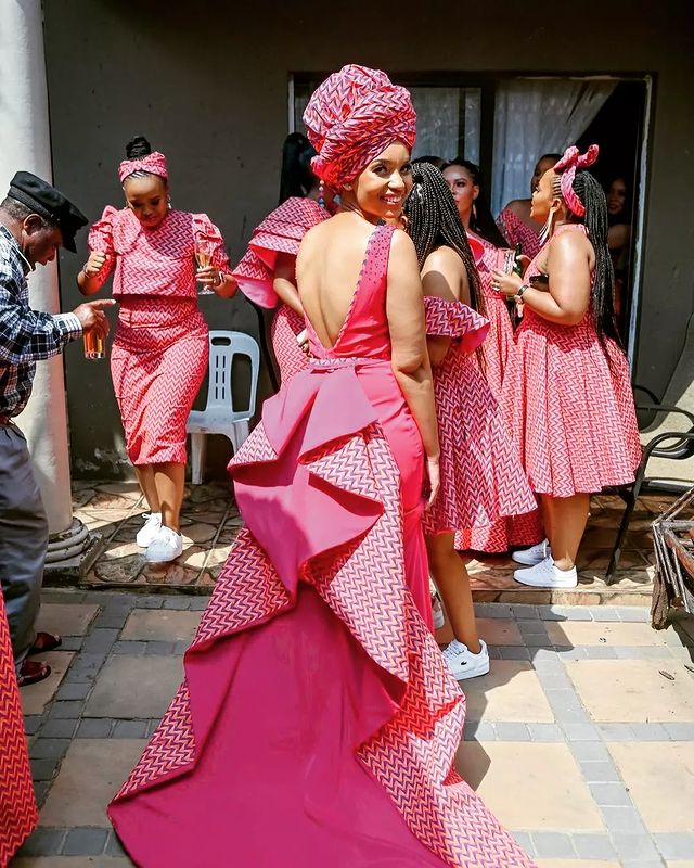 Recent Shweshwe Traditional Wedding Dresses